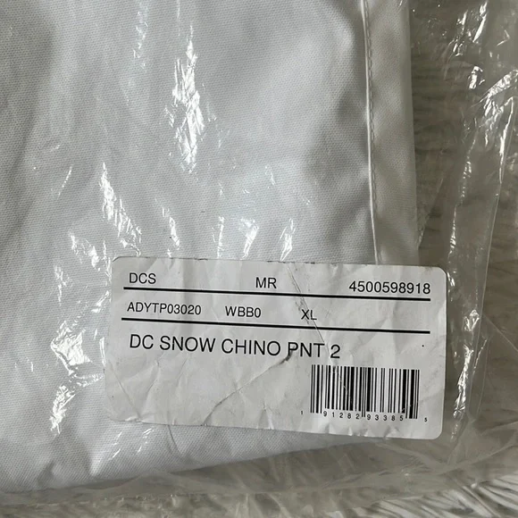 DC Men's Snow Chino pants 10k waterproof size XL